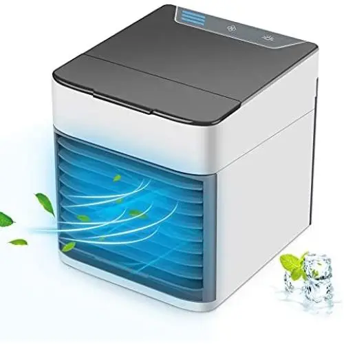 Portable Air Conditioner Fan, AnBnCn Personal Quiet USB Air Cooler with 3 Speed, Personal Air Conditioner with LED Light for Small Office and Room/Dorm/Bedroom Portable Air Conditioner Fan, AnBnCn Personal Quiet USB Air Cooler with 3 Speed, Personal Air Conditioner with LED Light for Small Office and Room/Dorm/Bedroom