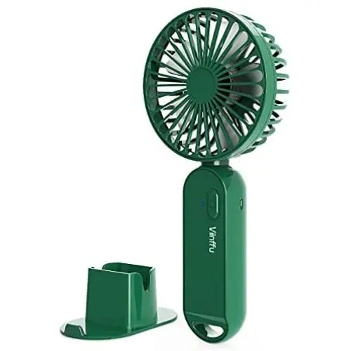 Viinffu Handheld Fan, Portable Personal Fan with Adjustable 3 Speeds, 4000mAh Battery Operated Last for 10 hours, Desk USB Mini Cooling Fan for Outdoor, Indoor, Dark Green Viinffu Handheld Fan, Portable Personal Fan with Adjustable 3 Speeds, 4000mAh Battery Operated Last for 10 hours, Desk USB Mini Cooling Fan for Outdoor, Indoor, Dark Green