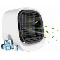 Personal Air Cooler, Portable Air Conditioner Fan USB Desk Fan with 3 Speeds for Office, Air Cooler for Home & Travel, USB Charging, Super Quiet