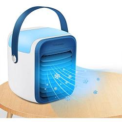 Portable Air Conditioner, Personal Evaporative Cooler, Suitable for Bedside, Office, tent, babys room and Study Room, misting design, Quick & Easy Way to Cool personal Space, As Seen On TV, Cordless&Rechargeable