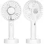 2021 Upgraded Small Desk Mini Fan with Battery Rechargeable, Portable Handheld Personal USB Fan with 3 Speed Strong Wind for Outdoor Activity, Home, Office, Eyelash Fan for Make up (White) 2021 Upgraded Small Desk Mini Fan with Battery Rechargeable, Portable Handheld Personal USB Fan with 3 Speed Strong Wind for Outdoor Activity, Home, Office, Eyelash Fan for Make up (White)