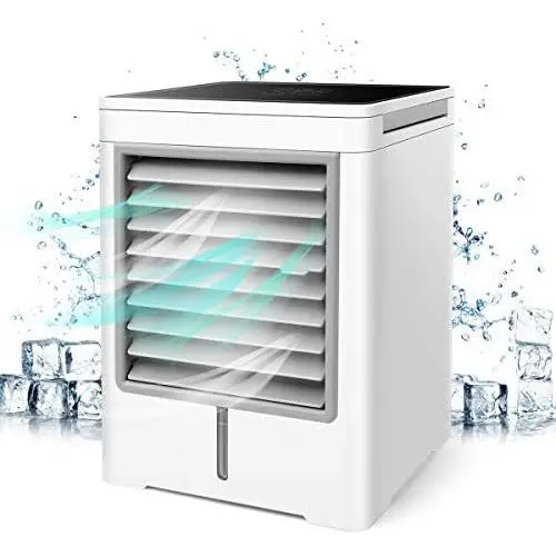 YouGottaIt Portable Air Conditioner, Rechargebable Evaporative Air Cooler with Humidifier, Timing & Oscillation Function, Personal Air Conditioner Fan for Small Room Office Camping Car Bedroom YouGottaIt Portable Air Conditioner, Rechargebable Evaporative Air Cooler with Humidifier, Timing & Oscillation Function, Personal Air Conditioner Fan for Small Room Office Camping Car Bedroom
