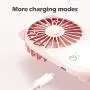 HR Mini Handheld Fan USB Rechargeable Small Personal Portable Fan, 3 Speed Adjustable Desk Table Fan with Base,Fan for Kids Women Men Home Office Indoor Outdoor Travelling (Pink) HR Mini Handheld Fan USB Rechargeable Small Personal Portable Fan, 3 Speed Adjustable Desk Table Fan with Base,Fan for Kids Women Men Home Office Indoor Outdoor Travelling (Pink)