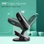 2021 Newest-USB Rechargeable Desk Fan,5000mAh;3 Speeds;360° Rotation Clip-on Portable Cordless Mini Fans with for Cooling Working Sleeping,Quiet Electric Fan for Personal Car Stroller Office (Black) 2021 Newest-USB Rechargeable Desk Fan,5000mAh;3 Speeds;360° Rotation Clip-on Portable Cordless Mini Fans with for Cooling Working Sleeping,Quiet Electric Fan for Personal Car Stroller Office (Black)