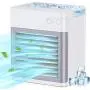 Portable Air Conditioner, Air Cooler Fan 2000 mAh Mini Air Conditioner with 3 Speed Modes Desk Fan with 7 Colors LED Light, Portable Air Conditioner for Home, Office and Room…