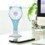 Tonyhoney Mini Handheld Portable Fan Hand Held Personal Fan Rechargeable Battery Operated Powered Cooling Desktop Electric Fan, 2000mAh Battery 2 Modes for Home Office Travel Outdoor (Blue)