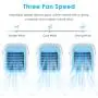 Portable Air Conditioner, Personal Air Cooler, Rechargeable 3-in-1 Air Conditioner Fan with 3 Speeds, 7 Colors LED Night, Desktop Humidifier Misting Fan with Handle for Home, Dorm, Bedroom, Office Portable Air Conditioner, Personal Air Cooler, Rechargeable 3-in-1 Air Conditioner Fan with 3 Speeds, 7 Colors LED Night, Desktop Humidifier Misting Fan with Handle for Home, Dorm, Bedroom, Office