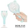 Tonyhoney Mini Handheld Portable Fan Hand Held Personal Fan Rechargeable Battery Operated Powered Cooling Desktop Electric Fan, 2000mAh Battery 2 Modes for Home Office Travel Outdoor (Blue)