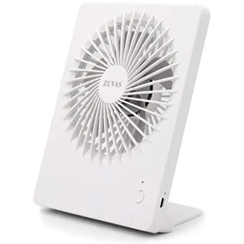 Zuvas Desk Fan Battery Operated Fan Rechargeable 180°Tilt Folding Personal Fan Ultra Quiet Small Portable Fan 3 Speed Adjustable Strong Wind USB Fan For Office Bedroom Home Desktop Camping, White Zuvas Desk Fan Battery Operated Fan Rechargeable 180°Tilt Folding Personal Fan Ultra Quiet Small Portable Fan 3 Speed Adjustable Strong Wind USB Fan For Office Bedroom Home Desktop Camping, White