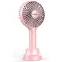 HonHey Handheld Fan Portable,Mini Hand Held Fan with USB Rechargeable Battery,3 Speed Personal Desk Table Fan with Base,8-12 Hours Operated Small Makeup Eyelash Fan for Women Girls Kids Outdoor