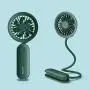 JISULIFE Mini Handheld Fan, Portable Baby Stroller Fan, Battery Powered Personal Hand Fan with Strong Wind, Night Light USB Rechargeable, Multifunctional Quiet Fan for Hand, Stroller, Desk - Green JISULIFE Mini Handheld Fan, Portable Baby Stroller Fan, Battery Powered Personal Hand Fan with Strong Wind, Night Light USB Rechargeable, Multifunctional Quiet Fan for Hand, Stroller, Desk - Green