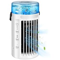 VOSAREA Portable Air Cooler 4 in 1 Mini Air Conditioner Fan Air Cooling Fan Air Misting Cooler for Room Office