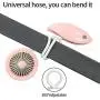 Portable Hand Free Neck Fan, 3 Speeds USB Rechargeable Battery Personal Mini Fans Headphone Neckband 360 Degree Rotation for Home, Camping, Office, Car Seat and Travel Outdoor (Pink)