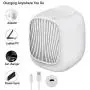Portable Air Conditioner AC Fan, Personal Air Cooler Fan, 3 Speeds USB Air Conditioning Fan, Evaporative Rapid Air Cooling, Tiny Swamp Cooler for Home Office Room Desktop Camping(White)