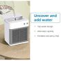 Portable Air Conditioner, Quiet USB Air Cooler with 3-Speed, Rechargeable Mini Air Conditioner with LED Light, Desktop Water Cooling Fan for Small Room/Office/Dorm/Bedroom