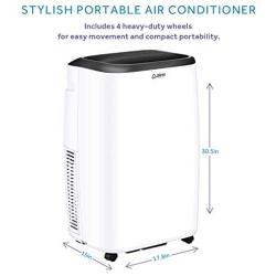 Airo Comfort Portable Air Conditioner 8,000BTU – 5,000 SACC Quiet Air Conditioning Machine Cools Up to 200 Square Feet Room LED Display Auto and Dehumidifier Mode with Remote Control