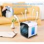 Personal Evaporative mini Cooler Portable mini Conditioner 3in1,with 3 Speeds and 7 Colors LED Night Light for Office Household Outdoor