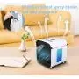 Personal Evaporative mini Cooler Portable mini Conditioner 3in1,with 3 Speeds and 7 Colors LED Night Light for Office Household Outdoor Personal Evaporative mini Cooler Portable mini Conditioner 3in1,with 3 Speeds and 7 Colors LED Night Light for Office Household Outdoor