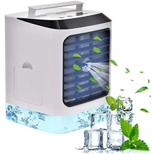 Portable Air Conditioner, Evaporative Air Conditioner Fan, Super Quiet Desk Cooler Fan, Personal Mini Air Cooler with 3 Speeds Colorful LED Light for Home Office Room Portable Air Conditioner, Evaporative Air Conditioner Fan, Super Quiet Desk Cooler Fan, Personal Mini Air Cooler with 3 Speeds Colorful LED Light for Home Office Room