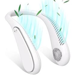 MATEPROX Portable Neck Fan,2021 New Bladeless Cooling Personal Hands Free Headphone Design Mini Fans with 3 Speeds and USB Rechargeable for Indoor,Outdoor,sports(White)