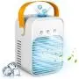 Personal Air Cooler, AC-200A USB Air Conditioner Fan with 3-Speed, Mini Air Conditioner Desk Fan with Handle for Small Room/Office/Dorm/Bedroom