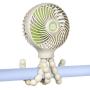 HomeLifairy Stroller Fan 2600mAh Battery Fan Clip On Fan Rechargeable Handheld Personal Portable Fan Car Seat Fan for Baby Small Desk USB Mini Fan for Stroller Accessories Crib Car Rides (White)