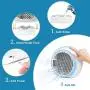 Portable Air Conditioner, Rechargeable Evaporative Mini Air Conditioner with 3 Speeds 7 Colors, Personal Air Cooler Fan for Home, Office and Room Portable Air Conditioner, Rechargeable Evaporative Mini Air Conditioner with 3 Speeds 7 Colors, Personal Air Cooler Fan for Home, Office and Room