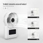 Battery Operated Fan, Small Table Fan with Strong Airflow Quiet Operation Portable Fan Speed Adjustable Head 360°Rotatable Mini Personal Fan for Home Office Bedroom Table and Desktop 4 Inch (4000mAh-White)