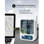VKTEN Portable Fan, Spray Water Mist Fan, Super Quiet USB Desk Fan 3000mAh Rechargeable Personal Mister Fan with 3 Speeds, 4-15 Working Hours for Office, Travel, Outdoors, Hiking, Camping (White)