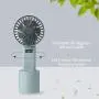 QEEK Personal Fan, Handheld Portable Mini Fan with 4000 mA Rechargeable Batteries,LCD Digital Display with 5 Speed Adjustable Setting, Oscillate Charging Base for Office Home Outdoor and Travel (Green) QEEK Personal Fan, Handheld Portable Mini Fan with 4000 mA Rechargeable Batteries,LCD Digital Display with 5 Speed Adjustable Setting, Oscillate Charging Base for Office Home Outdoor and Travel (Green)