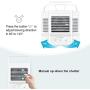 Personal Air Cooler, Rechargeable Battery Operated 60°&120° Auto Oscillation, Portable Air Conditioner Fan with 3 Wind Speeds & 2 Refrigeration, Ultra Quite Ice Cooler Fan for Home Office Outdoor