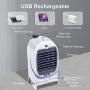 Mini Air Cooler Fan - Portable AC Fans with Cooling and Perfuming Function, 3 Wind Speeds, USB Powered Personal Table Fan for Home, Office, Bedroom, Camping and Car