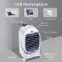 Mini Air Cooler Fan - Portable AC Fans with Cooling and Perfuming Function, 3 Wind Speeds, USB Powered Personal Table Fan for Home, Office, Bedroom, Camping and Car Mini Air Cooler Fan - Portable AC Fans with Cooling and Perfuming Function, 3 Wind Speeds, USB Powered Personal Table Fan for Home, Office, Bedroom, Camping and Car