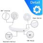USB Rechargeable Portable Wearable Fan，Neck Fan, Hand Free Personal Fan, 360 Degree Adjustable Necklace Mini Fan for office Travel Outdoors-White
