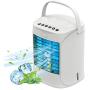 Directtyteam Portable Evaporative Air Cooler, Personal Mini Air Conditioner Fan with Handle, 3 Wind Speeds & 7 Colors, Desktop Cooling & Humidifier Cooler Fan for Room, Bedside Table, Home, Office