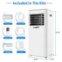 LUKO 3-in-1 Portable Air Conditioner,Dehumidifier,Fan, 8,000 BTU,AC air conditioner for Rooms up to 200 sq ft, for Bedroom, Office, Living Room,Garage,White
