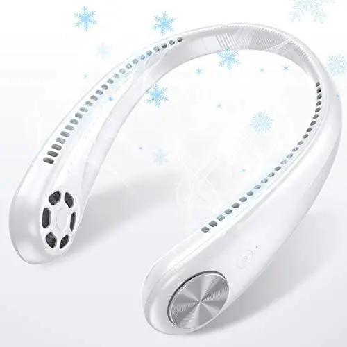 Portable Neck Fan, OLV Personal Bladeless Neck Fan, Rechargeable Hands Free Around the Neck Fan , Wearable Small Mini USB Hanging Neck Fan, Leafless, 3 Speeds 48 Air Outlet Cooling Fan Portable Neck Fan, OLV Personal Bladeless Neck Fan, Rechargeable Hands Free Around the Neck Fan , Wearable Small Mini USB Hanging Neck Fan, Leafless, 3 Speeds 48 Air Outlet Cooling Fan