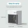 Portable Air Conditioner, Quiet USB Air Cooler with 3-Speed, Rechargeable Mini Air Conditioner with LED Light, Desktop Water Cooling Fan for Small Room/Office/Dorm/Bedroom Portable Air Conditioner, Quiet USB Air Cooler with 3-Speed, Rechargeable Mini Air Conditioner with LED Light, Desktop Water Cooling Fan for Small Room/Office/Dorm/Bedroom