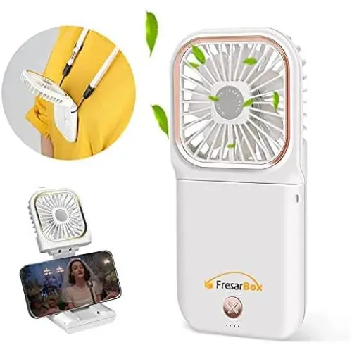 4-IN-1 Portable Neck Fan & Folding Electric Fan & 3000mAh power bank & Phone Stand, Mini Personal Handheld Fan , Small Desk Fan with USB Rechargeable Battery Operated, for Travel Office 4-IN-1 Portable Neck Fan & Folding Electric Fan & 3000mAh power bank & Phone Stand, Mini Personal Handheld Fan , Small Desk Fan with USB Rechargeable Battery Operated, for Travel Office