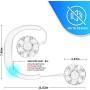 USB Rechargeable Portable Wearable Fan，Neck Fan, Hand Free Personal Fan, 360 Degree Adjustable Necklace Mini Fan for office Travel Outdoors-White