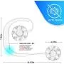 USB Rechargeable Portable Wearable Fan,Neck Fan, Hand Free Personal Fan, 360 Degree Adjustable Necklace Mini Fan for office Travel Outdoors-White USB Rechargeable Portable Wearable Fan,Neck Fan, Hand Free Personal Fan, 360 Degree Adjustable Necklace Mini Fan for office Travel Outdoors-White