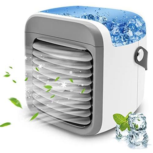 Portable Air Conditioner | HLTJAN Rechargeable Evaporative Air Cooler with Humidifier & Air Purifier & 7 Color Night Light l Persona Mini Air Conditioner Desk Fan for Home Office Bedroom