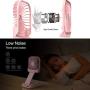 Ecesia Foldable Handheld Mini Stand Fan Powerful Small Personal Portable Lightweight Handy Fan with Power Bank Strong Wind USB Rechargeable Cooling for Kids Girls Woman Home Outdoor Travel (Pink)