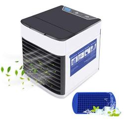 Portable Air Conditioner Desktop Air Cooler Fan,Ultra-low Mute 3 Speeds USB Mini Humidified Evaporative Cooler with Ice Tray for Home, Office，Outdoor