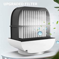 Personal Space Mini Evaporative Air Cooler, Portable Air Conditioner Fan with LED Light, 3 Speeds Portable Air Conditioners for Home Office Bedroom Outdoors Travel