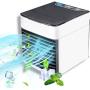 mini air conditioner,silent USB powered, three-speed variable speed,Personal Air Conditioner,suitable office desktop,Small fan in bedroom at night with built-in LED light, quiet