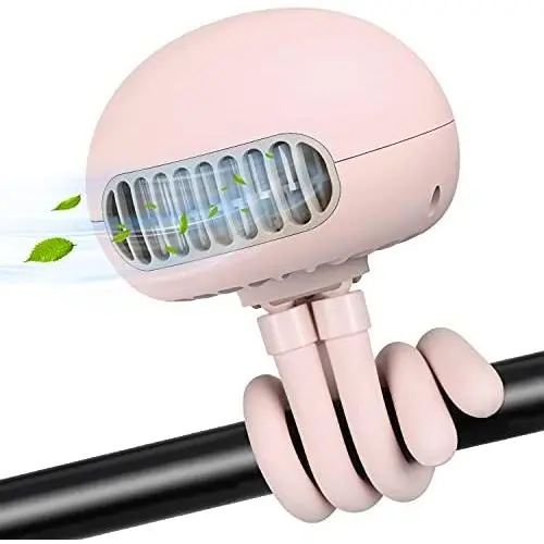 TAECCL Stroller Fan Portable Bladeless Fan Mini Handheld Fan with Flexible Tripod Clip on Stroller Fan 3 Speeds Rechargeable Battery Operated Fan for Stroller ,Car Seat,Crib,Bike and Desktop (Pink) TAECCL Stroller Fan Portable Bladeless Fan Mini Handheld Fan with Flexible Tripod Clip on Stroller Fan 3 Speeds Rechargeable Battery Operated Fan for Stroller ,Car Seat,Crib,Bike and Desktop (Pink)