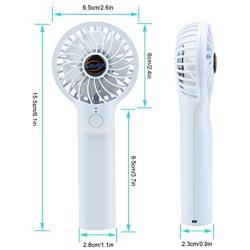 efluky 3 Speeds Mini Handheld Fan, Small Personal Portable Table Fan with USB Rechargeable 2500mAh Battery Operated Cooling Folding Electric Fan for Travel Office Room Household, 2-Inch,Blue