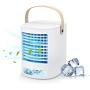 Portable Air Conditioner Fan,7.4 Inch Rechargeable USB Portable Mini Cooling Fan, Personal Evaporative Air Conditioner Fan with 7 Colors LED Light,3 Speeds Air Humidifier Fan for Room Home Office