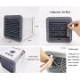 UNIKTREND Portable ac Personal Mini Air cooler and airconditioner Compact USB powered Small Air Conditioner for Desktop, Camping, Home Office, Small Room, Dog House - No Vent Personal USB AC, Portable Cooling Fan Chilly Breeze for Kids or Adults Home, Sch